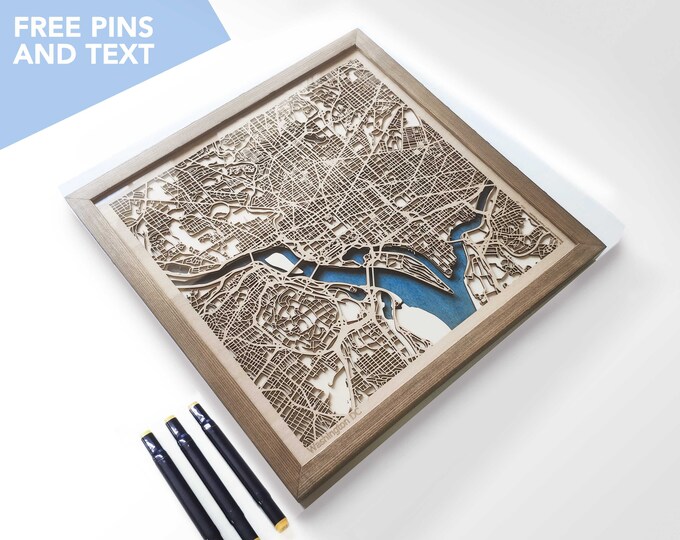 Washington Wood Map - Laser Cut Wood Gifts