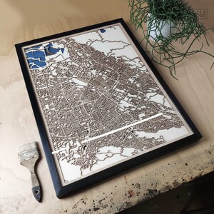 Mappa di San Jose Wood - Mappa tagliata al laser in 3D