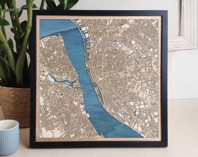 Liverpool Custom Wood Map - Personalized Art Gift