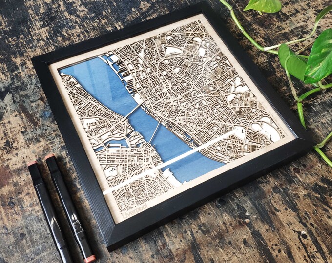 Liverpool Wood Map - 3d City Map