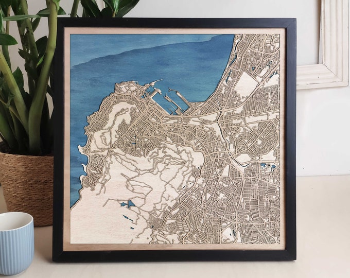 Cape Town Custom Wood Map - Personalized Art Gift