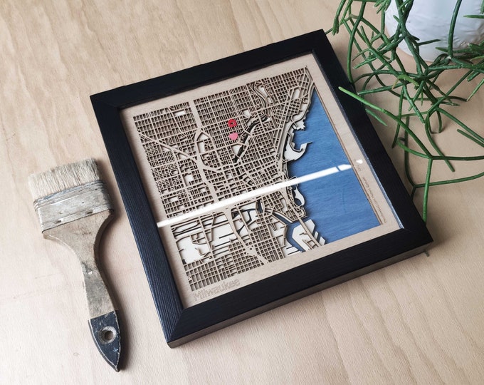 Milwaukee Wood Map - Wall Decor