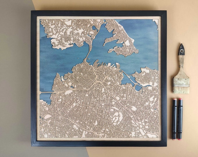 Auckland Personalized Wooden Map - Home Decor Wall Art Gift