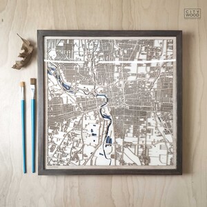 Carte en bois de Colomb - Gravure laser