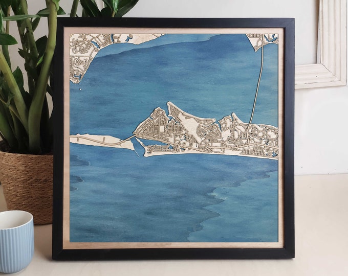 Destin Custom Wood Map - Personalized Art Gift