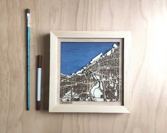 Cleveland Wood Map - Wall Decor