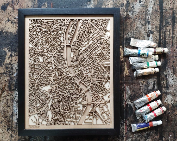 Budapest Wood Map - 3d City Map
