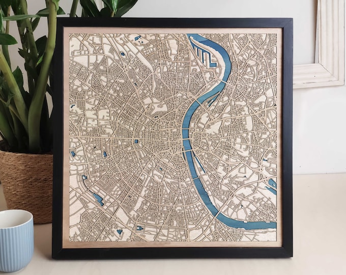 Cologne Custom Wood Map - Personalized Art Gift