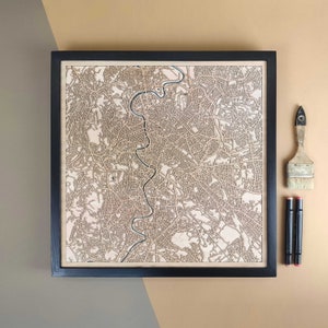 Rom Personalisierte Holz Karte - Wohnkultur Wand Kunst Geschenk