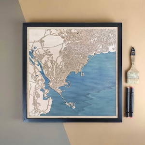 Carte en bois personnalisée du Panama - Cadeau d'art mural pour décoration d'intérieur