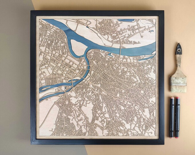 Belgrade Personalized Wooden Map - Home Decor Wall Art Gift