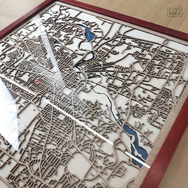 Ann Arbor Wood Map - Wall Decor