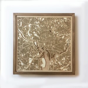 Landkarte Washington - Walnuss Laser Cut Neues Zuhause Reisegeschenk für Freunde Wand Kunst Wohnkultur Hochzeitsgeschenk Jahrestag Geschenk für Freund