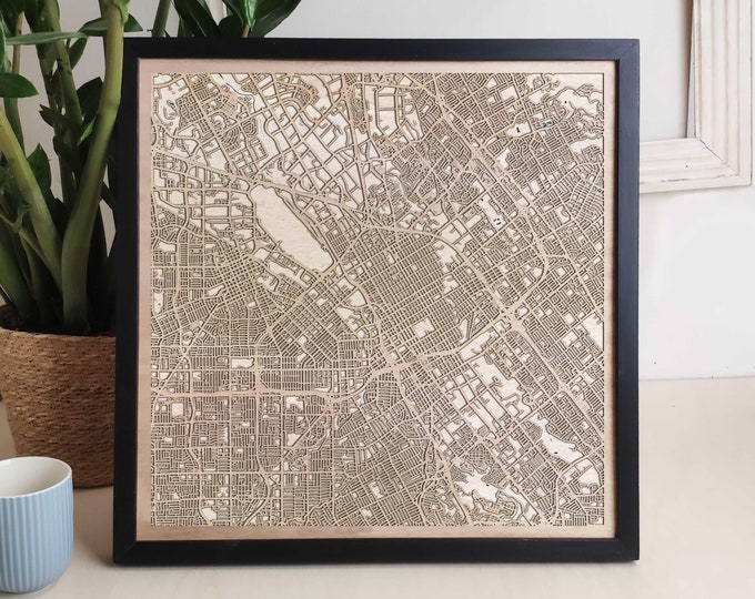 San Jose Custom Wood Map - Personalized Art Gift