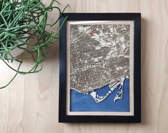 Toronto Wood Map - 3d City Map