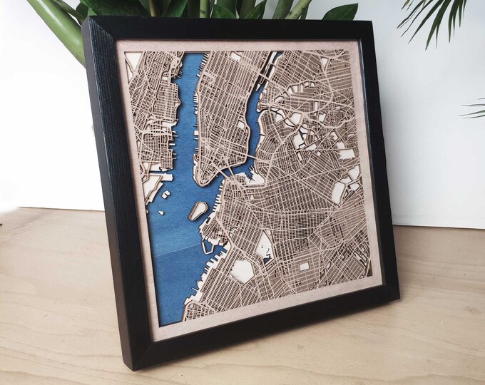 Personalized Wood Map - Custom Art Gift