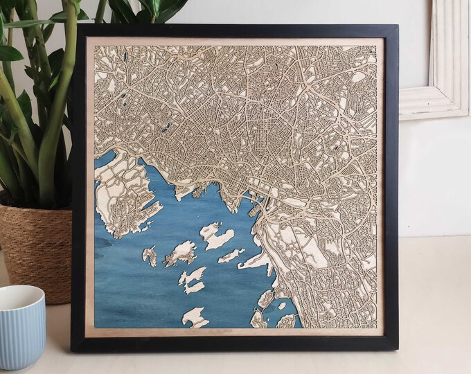 Oslo Custom Wood Map - Personalized Art Gift