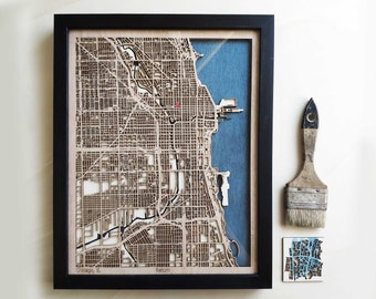 Custom Wooden City Map – Personalized Laser Cut Wall Art