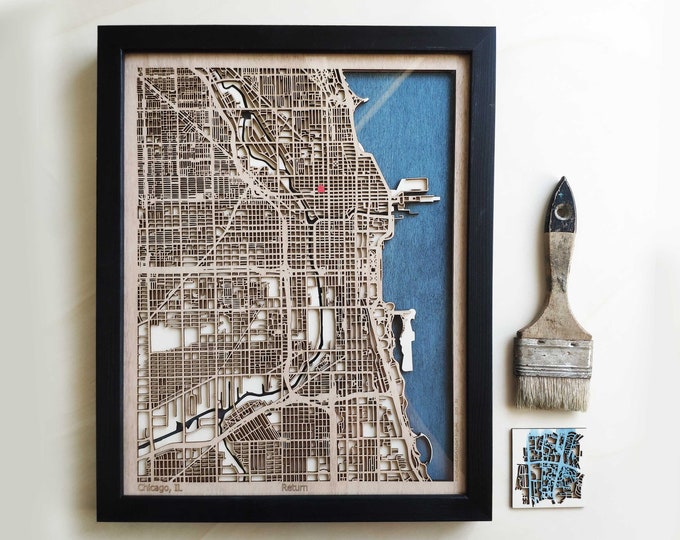 Custom Wooden City Map – Personalized Laser Cut Wall Art