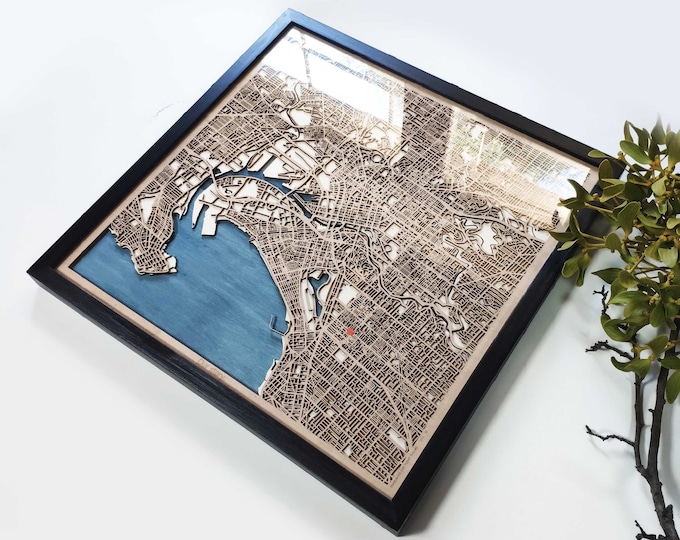 Melbourne Wood Map - 3d City Map