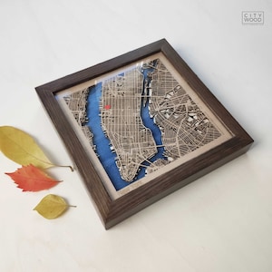 New York Wood Map - 3d City Map