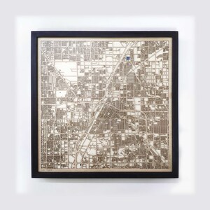 Carte en bois de Las Vegas - cadeau 5e anniversaire - carte en bois personnalisée découpée au laser encadré cartes art mural - cadeau de fiançailles de mariage pour couple