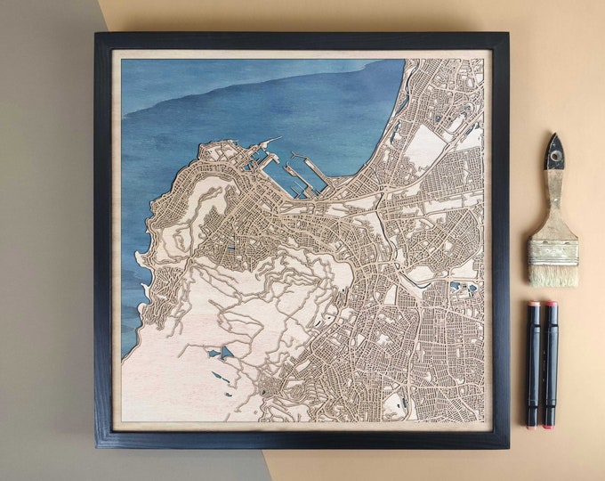 Cape Town Personalized Wooden Map - Home Decor Wall Art Gift