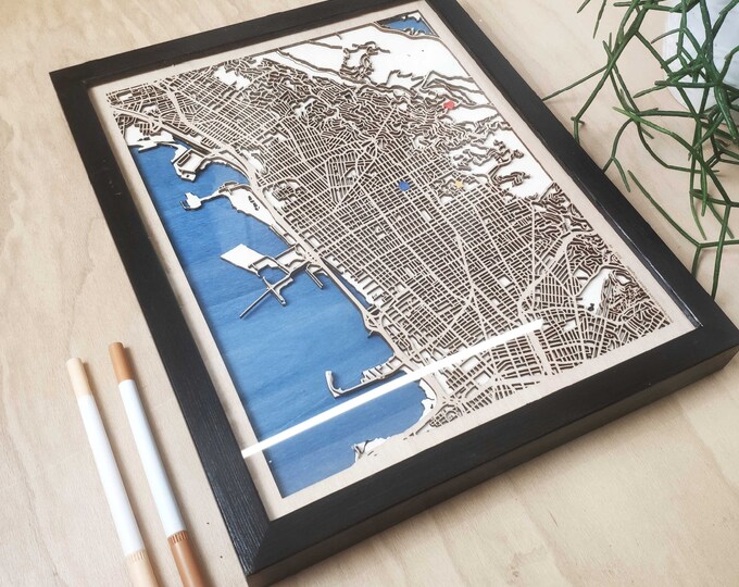 Berkley Wood Map - 3D Laser Cut Map