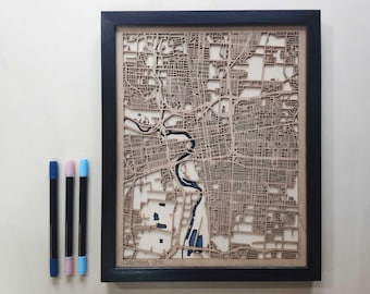 Carte des bois de Christophe Colomb - Plan de la ville en 3D