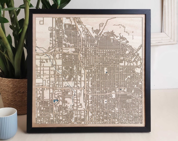 Salt Lake City Custom Wood Map - Personalized Art Gift