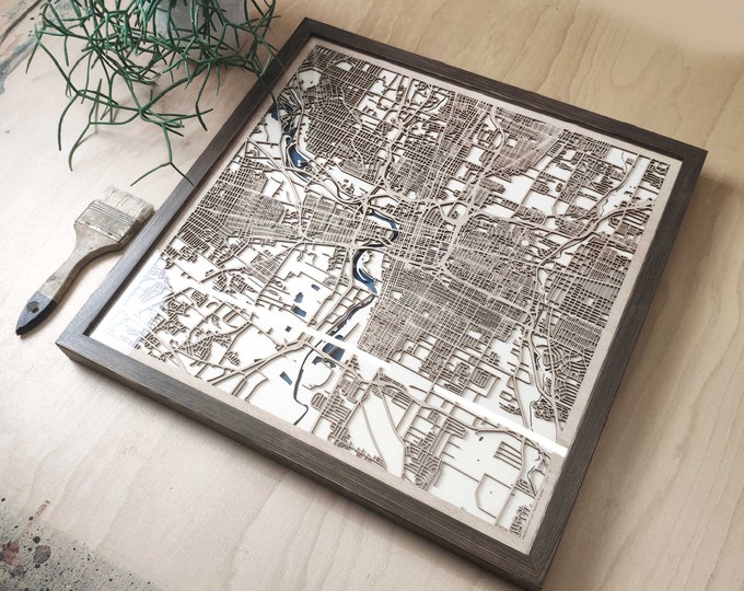 Columbus Wood Map - Wall Decor