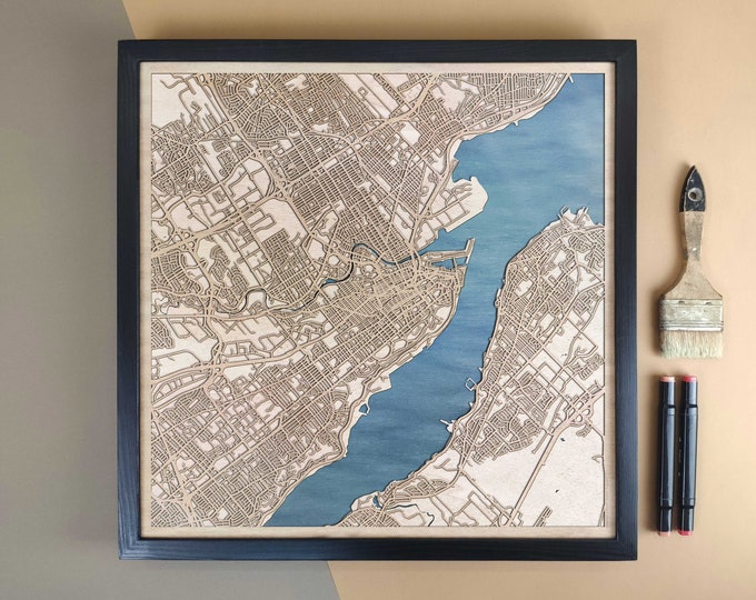 Quebec Personalized Wooden Map - Home Decor Wall Art Gift