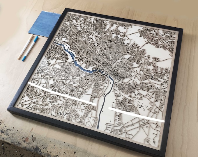 Richmond Wood Map - Wall Decor