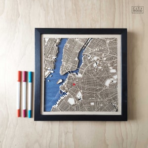 Brooklyn Wooden Map - Laser Engraved