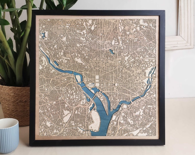 Washington Custom Wood Map - Personalized Art Gift