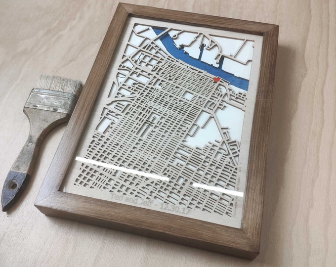 Savannah Wood Map - 3D Laser Cut Map