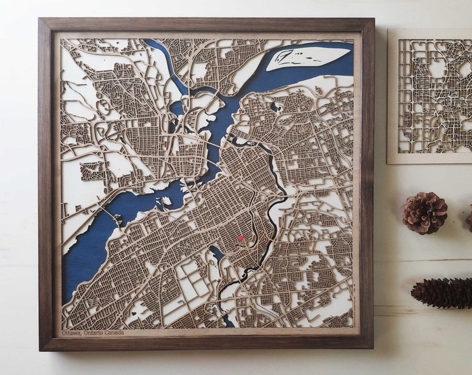 Ottawa Wood Map - 3d City Map