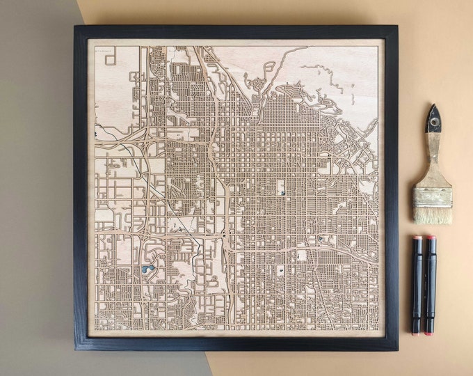 Salt Lake City Personalized Wooden Map - Home Decor Wall Art Gift