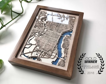 Custom Wood Map - Personalized Art Gift