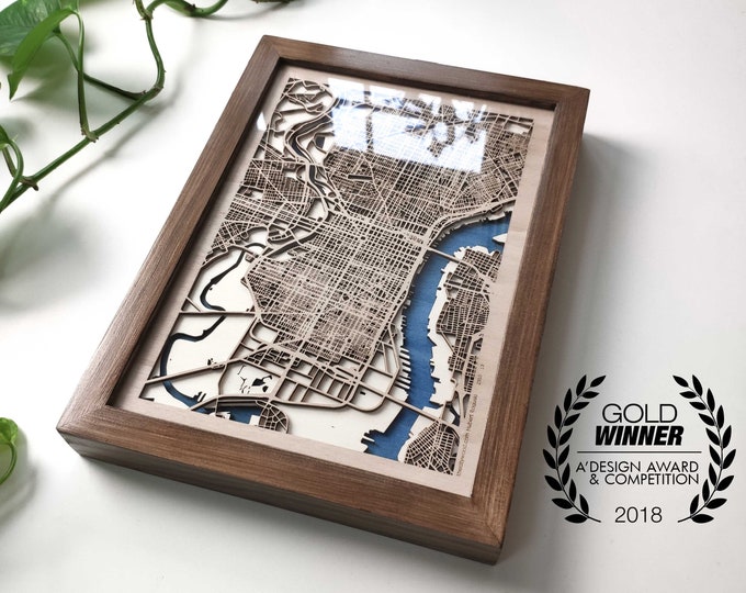 Custom Wood Map - Personalized Art Gift