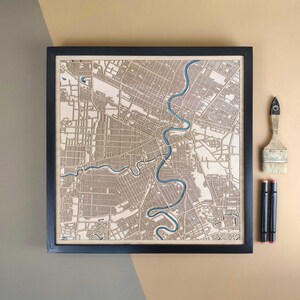 Carte en bois personnalisée de Winnipeg - cadeau d'art mural décoration d'intérieur