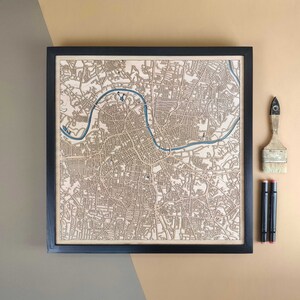 Carte en bois personnalisée de Nashville - Cadeau d'art mural pour décoration d'intérieur