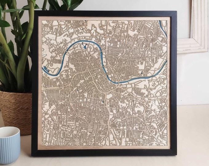 Nashville Custom Wood Map - Personalized Art Gift