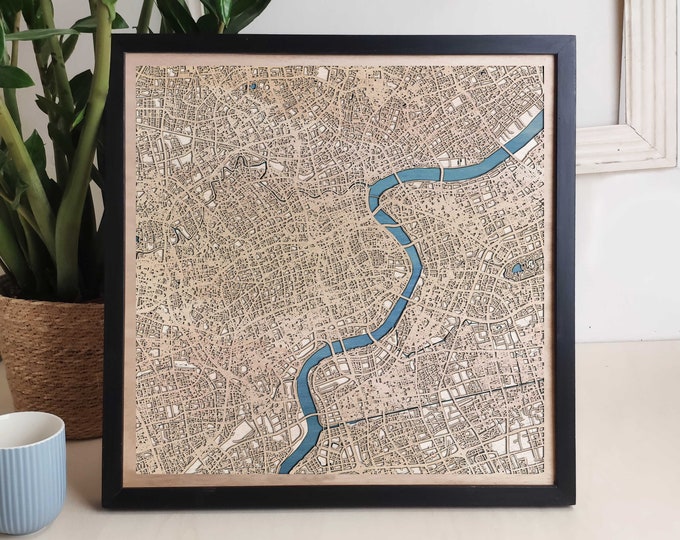Shanghai Custom Wood Map - Personalized Art Gift
