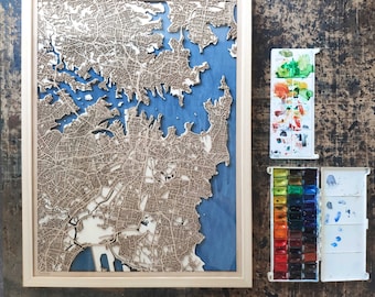 Sydney Wood Map - 3d City Map
