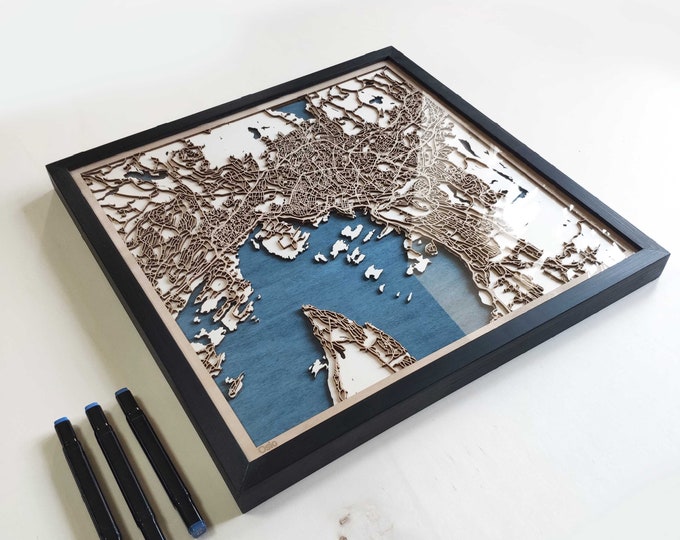 Oslo Wood Map - 3d City Map