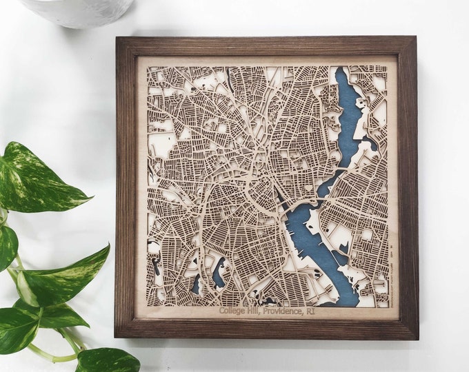 Providence Wood Map - 3D Laser Cut Map