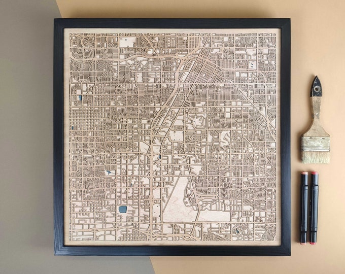 Las Vegas Personalized Wooden Map - Home Decor Wall Art Gift