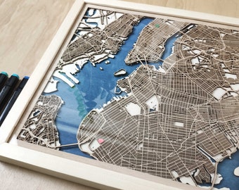 Brooklyn Wood Map - 3d City Map