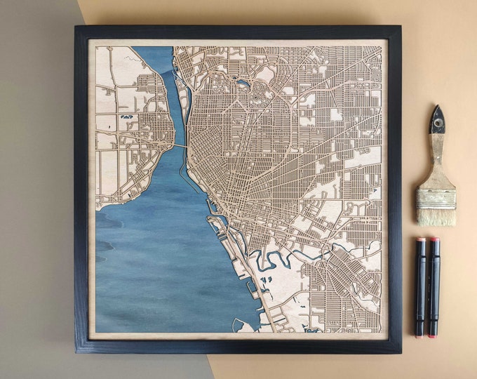 Buffalo Personalized Wooden Map - Home Decor Wall Art Gift